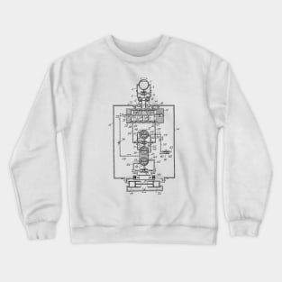 Hydraulic Steering Plant for Ships Vintage Patent Hand Drawing Crewneck Sweatshirt